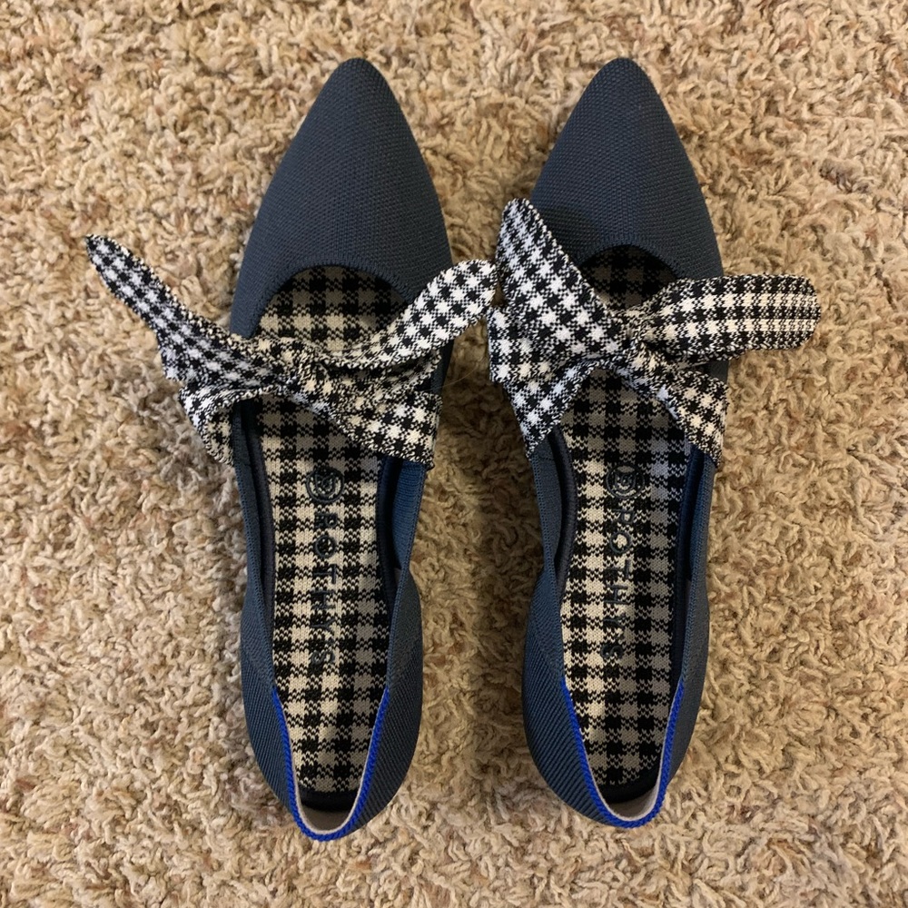 Rothy’s New Ink Gingham Mary Janes